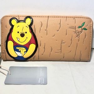 Pooh Disney Winnie The Pooh Wallet - 4" X 8" W/ Zi